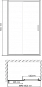Душевая дверь в нишу Wasserkraft Main 41S05 120 см , изображение 4