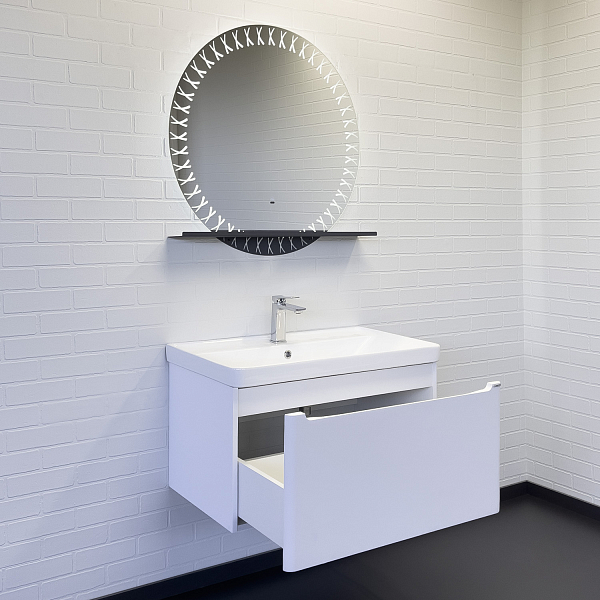 Тумба с раковиной Comforty Арзамас 80-1 белая матовая , изображение 3