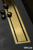 Душевой лоток Pestan Confluo Premium Gold Line 650 с решеткой , изображение 4