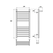 Полотенцесушитель электрический Point Аврора П11 80х40 хром , изображение 4