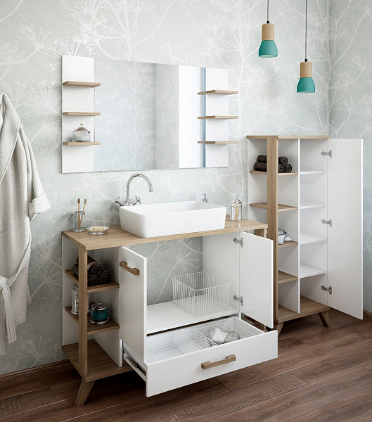 Зеркало Sanflor Ингрид 120 белый/вяз швейцарский , изображение 4