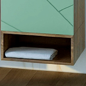 Полка Бриклаер Кристалл 50 под тумбу, дуб гранж песочный