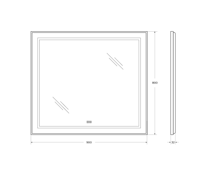 Зеркало BelBagno Kraft SPC-KRAFT-900-800-LED-TCH-WARM , изображение 9