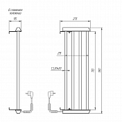 Полотенцесушитель электрический Domoterm Полка 80х25 L , изображение 4
