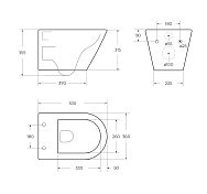Унитаз подвесной Cezares Liner CZR-3808-53-TH-TOR/SC , изображение 14