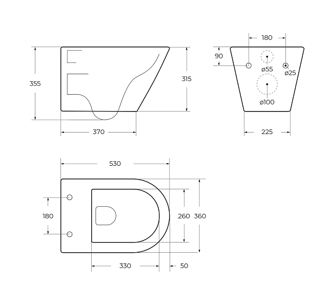 Унитаз подвесной Cezares Liner CZR-3808-53-TH-TOR/SC , изображение 14