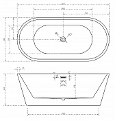 Акриловая ванна Abber AB9203-1.5 150х80 , изображение 5