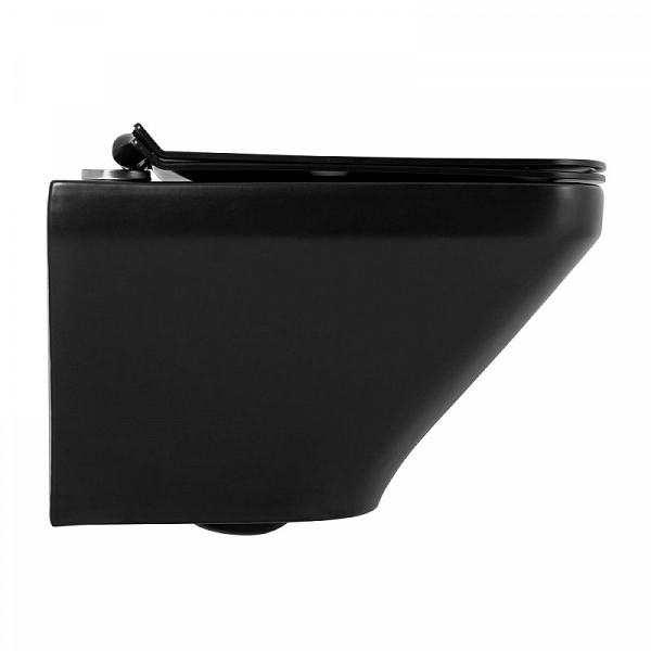 Унитаз подвесной BelBagno Sela безободковый, черный , изображение 2