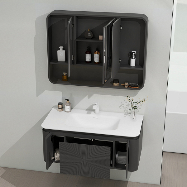 Зеркало-шкаф Black&White Universe U930.MC1000 100 с подсветкой , изображение 3