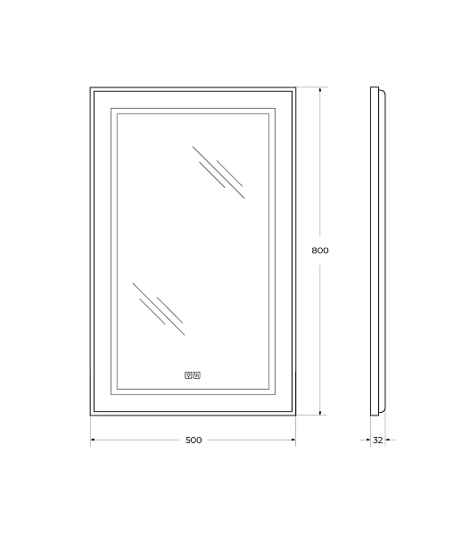 Зеркало BelBagno Kraft SPC-KRAFT-500-800-LED-TCH-WARM , изображение 9