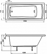 Акриловая ванна Ravak Domino Plus 170х75 , изображение 4