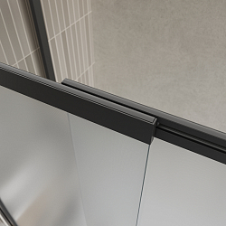 Фото Шторка на ванну BelBagno Luce VF-11-90/145-P-NERO