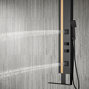 Душевая панель Black&White Gravity GR026 черный/золото , изображение 4