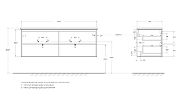 Тумба под раковину BelBagno Kraft 140 подвесная, Rovere Tabacco , изображение 2
