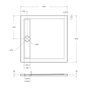 Поддон для душа BelBagno Due TRAY-BB-DUE-A-90-4-W0 90x90 , изображение 6