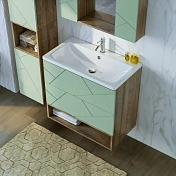 Изображение Тумба под раковину Бриклаер Кристалл 80 фисташка/дуб гранж песочный Тумба под раковину Бриклаер Кристалл 80 фисташка/дуб гранж песочный , изображение 12