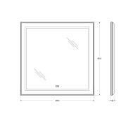 Зеркало BelBagno Kraft SPC-KRAFT-800-800-LED-TCH-WARM-NERO , изображение 9