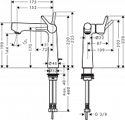 Смеситель Hansgrohe Talis S 72113000 для раковины , изображение 2