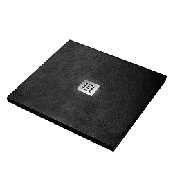 Фото Поддон для душа BelBagno Uno TRAY-MR-UNO-A-90-35-NERO-CR 90x90