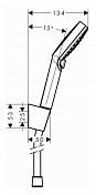 Душевой гарнитур Hansgrohe Crometta Vario 26691400 1,25 м , изображение 2
