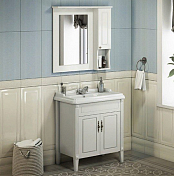 Зеркало-шкаф Comforty Палермо 80 белый глянец , изображение 2