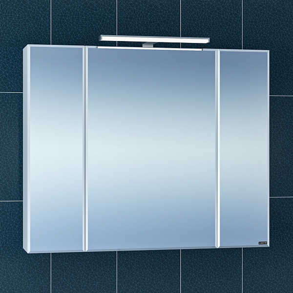 Зеркало-шкаф СаНта Стандарт 90 с подсветкой , изображение 1