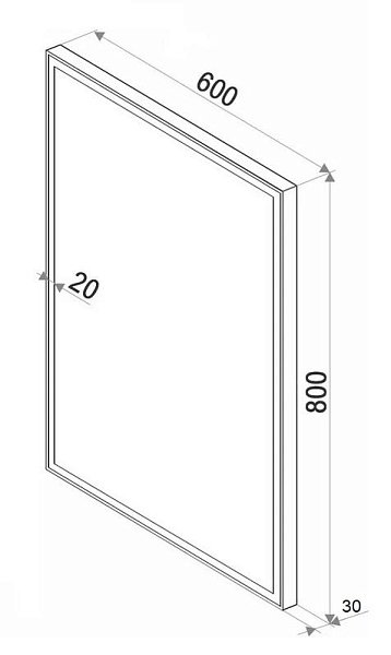 Зеркало Бриклаер Лофт 60 бесконтактный сенсор, с часами , изображение 11