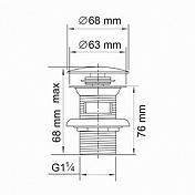 Донный клапан Wasserkraft A046 для раковины , изображение 2