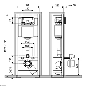Система инсталляции для унитазов KK-POL Professional ZSP/M428/0.1/K , изображение 2