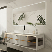 Тумба с раковиной Black&White Gravity AV707.1500 WHITE 150 белый матовый , изображение 4