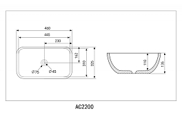 Раковина Abber Rechteck AC2200GS , изображение 4