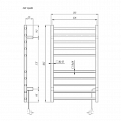 Полотенцесушитель электрический Domoterm Квадро П10 50x85 , изображение 3