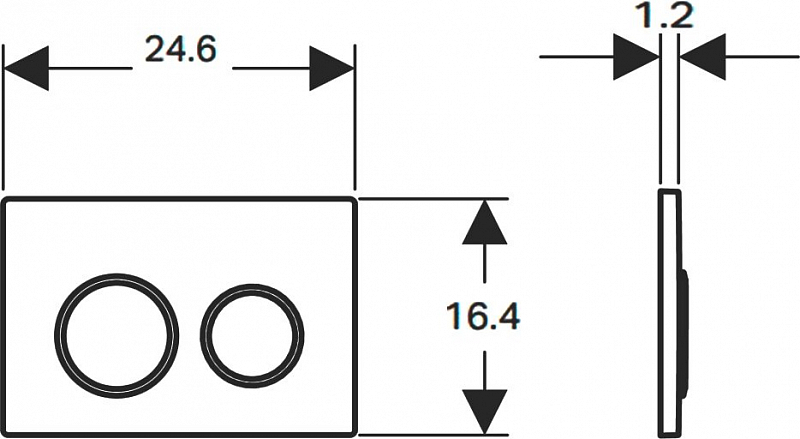 Кнопка смыва Geberit Sigma 20 115.882.16.1 черная матовая , изображение 2