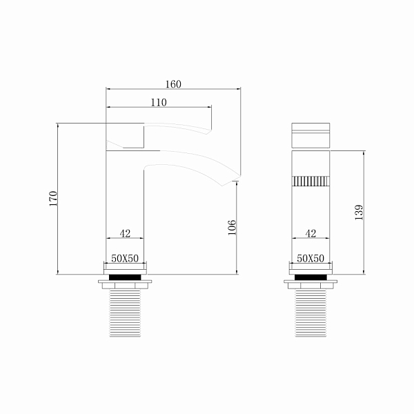 Смеситель Abber Wasserfall AF8610NG для раковины, никель , изображение 3