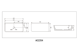 Раковина Abber Rechteck AC2204MB 60 см , изображение 4