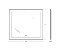 Зеркало BelBagno Kraft SPC-KRAFT-900-800-LED-TCH-WARM-NERO , изображение 9