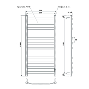 Полотенцесушитель электрический Point Антея П10 50x100 белый , изображение 4