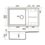 Мойка кухонная Omoikiri Sumi 86-SA бежевый , изображение 2