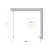 Душевая перегородка BelBagno Kraft L-1-100-C-Cr , изображение 4