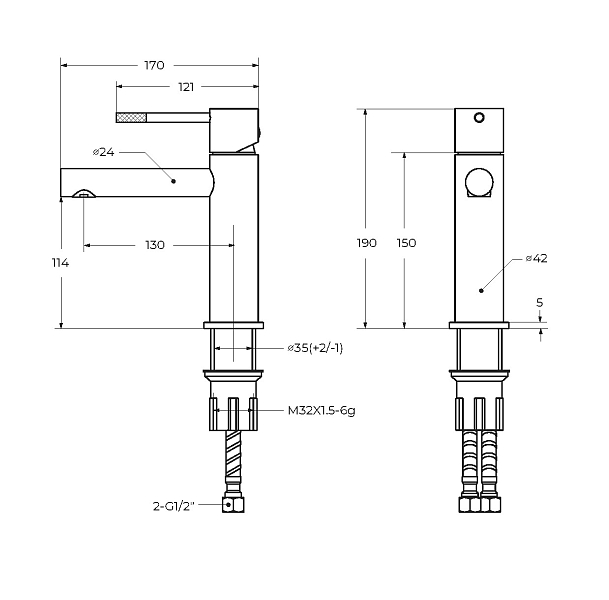 Смеситель Cezares Relax LS2-01-W0 для раковины , изображение 5