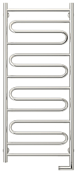 Фото Полотенцесушитель электрический Сунержа Элегия 2.0 120х50 R без покрытия
