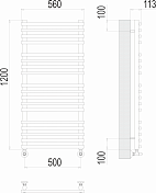 Полотенцесушитель водяной Terminus Кремона П18 50х120 , изображение 3