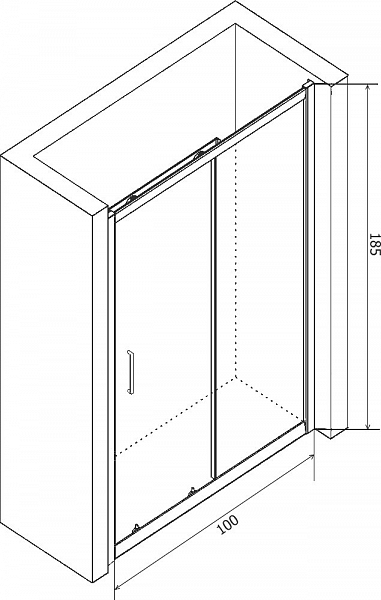 Душевая дверь в нишу RGW Classic CL-14B 100 см , изображение 8