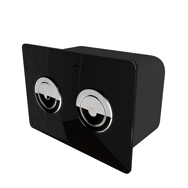 Кнопка смыва Point Венера PN44072BC черный/хром (установка в стену) , изображение 3