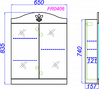 Зеркало-шкаф Aqwella Franchesca 65 , изображение 4