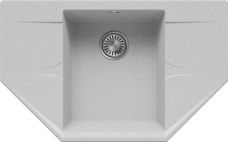 Мойка кухонная Polygran RIFF-800 светло-серый , изображение 1