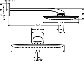 Фото Верхний душ Hansgrohe PuraVida 27437000