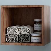 Полка Бриклаер Кристалл 35 для пенала, дуб крафт табачный