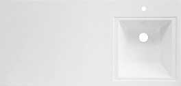 Тумба с раковиной Эстет Dallas Luxe 115 R белая подвесная 2 ящика , изображение 8