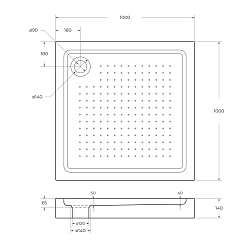 Фото Поддон для душа BelBagno TRAY-BB-A-100-15-W 100x100